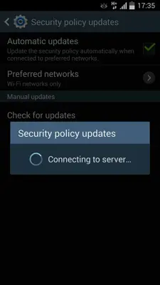 Samsung Security Policy Update android App screenshot 2